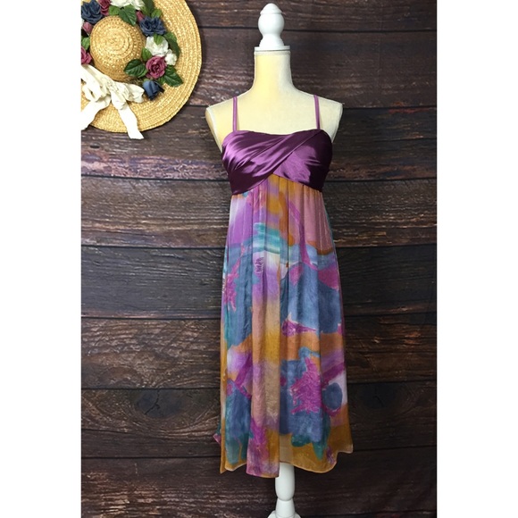 Vintage Dresses & Skirts - Vintage y2k sheer mesh dress cyber fairy cottagecore